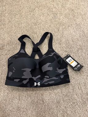 Under Armour Black & Gray Camo Sports Bra